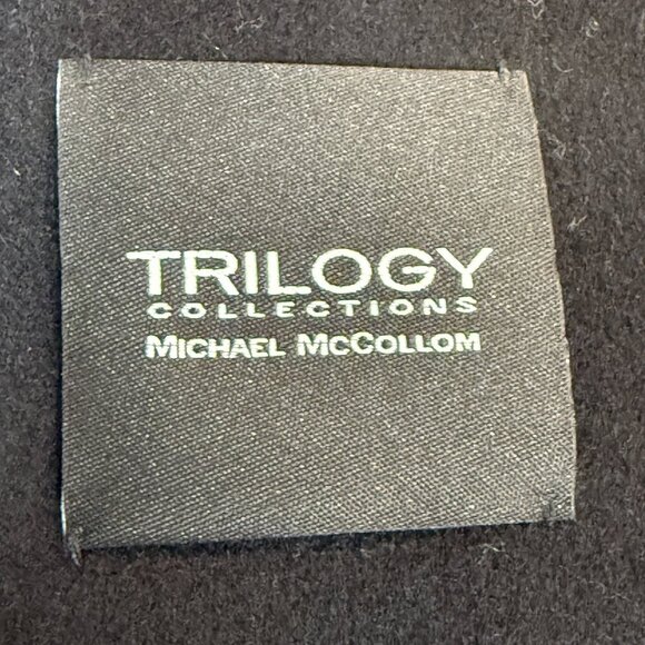 Trilogy Collections Loro Piano Italy Wool Black Coat Portrait Collar USA Made 4 - Picture 8 of 12